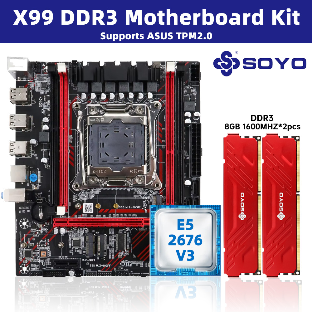Kit scheda madre SOYO X99 con  - X99 Dual Cpu Motherboard Combo recensione e prezzo